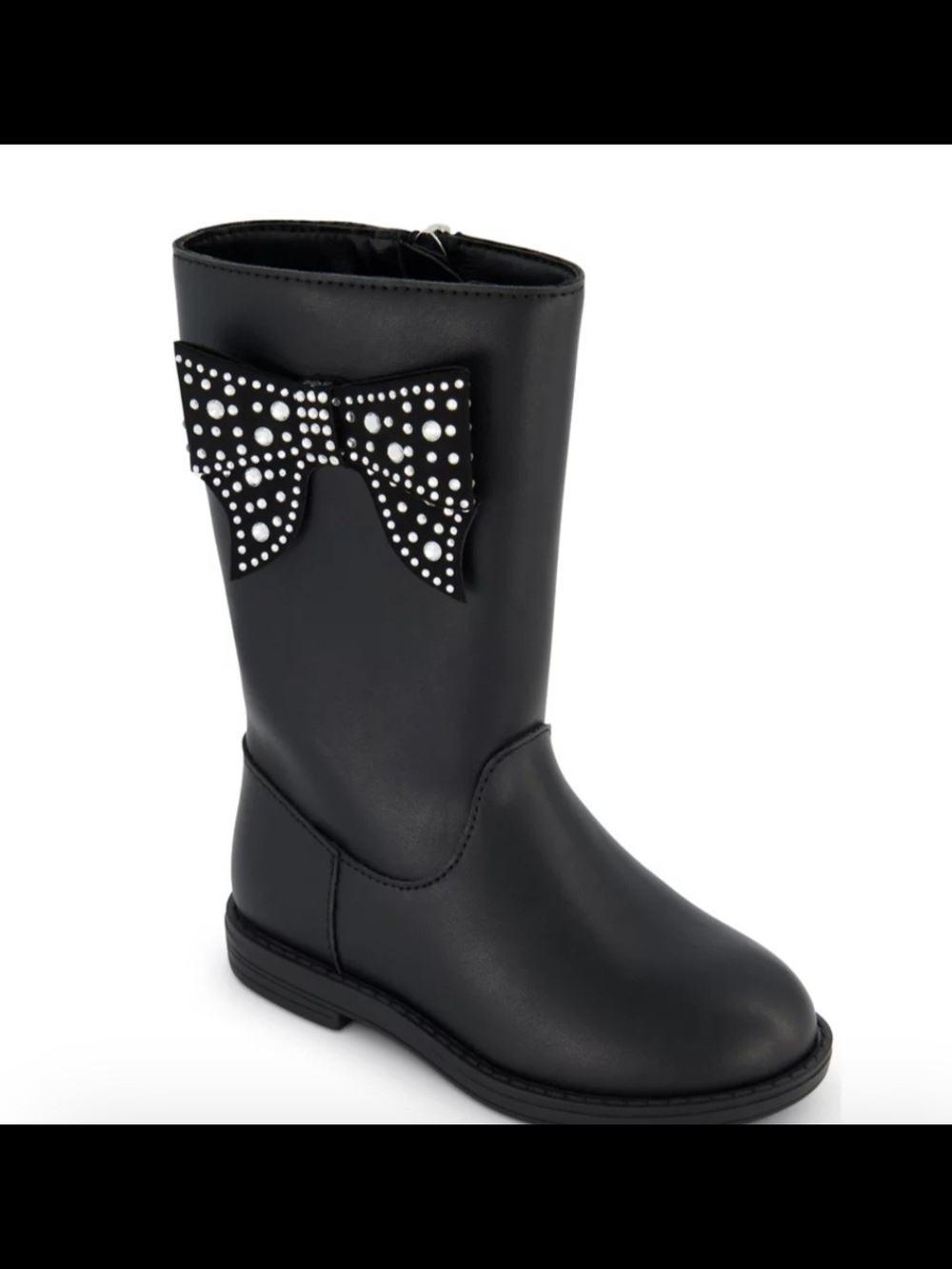 Jessica Simpson Black Evie Ribbon Little Girls Boot